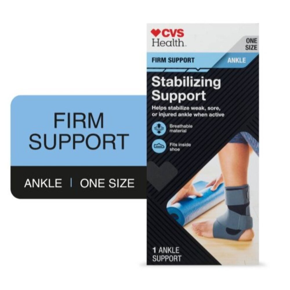 CVS Health Adjustable Ankle Stabilizer Firm Support One Size
